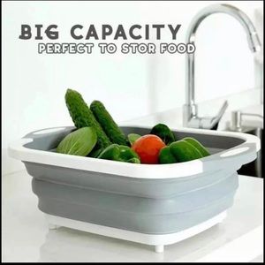 3in1 Folding chopping Cutting Board Drain Basket